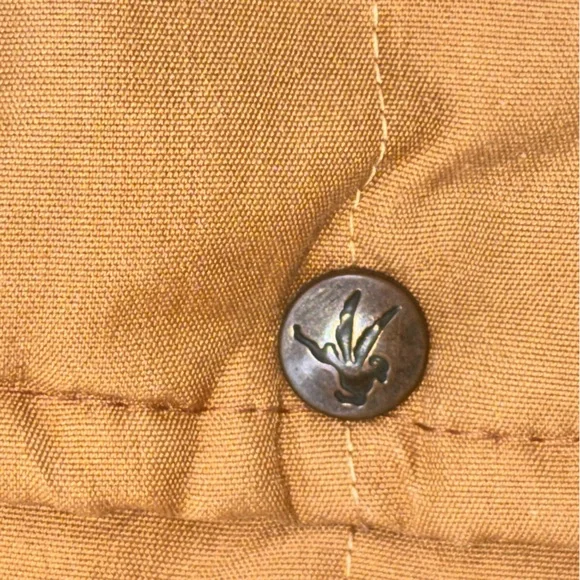 Golden Fleece Men’s Vest Large beige twill and wool plaid Vintage Gorpcore - Picture 7 of 7